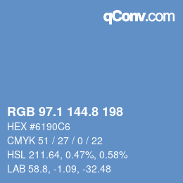 Color code: RGB 97.1 144.8 198 | qconv.com