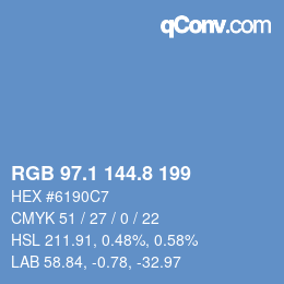 Color code: RGB 97.1 144.8 199 | qconv.com