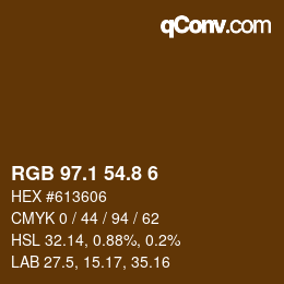 Farbcode: RGB 97.1 54.8 6 | qconv.com