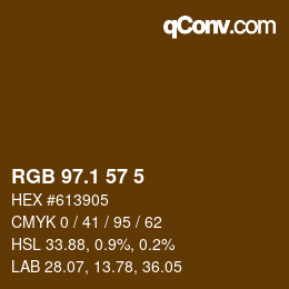 カラーコード: RGB 97.1 57 5 | qconv.com