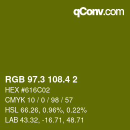 カラーコード: RGB 97.3 108.4 2 | qconv.com