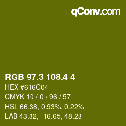 カラーコード: RGB 97.3 108.4 4 | qconv.com