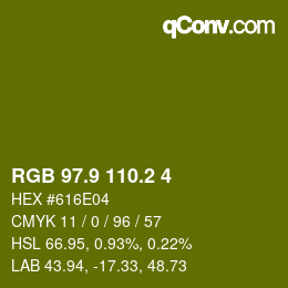 カラーコード: RGB 97.9 110.2 4 | qconv.com