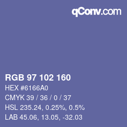 Color code: RGB 97 102 160 | qconv.com