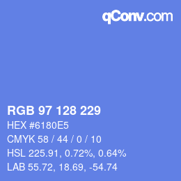 Color code: RGB 97 128 229 | qconv.com