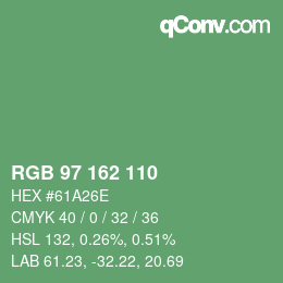 Color code: RGB 97 162 110 | qconv.com