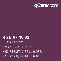 Código de color: RGB 97 48 82 | qconv.com