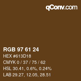 カラーコード: RGB 97 61 24 | qconv.com