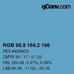 Color code: RGB 98.9 164.2 198 | qconv.com