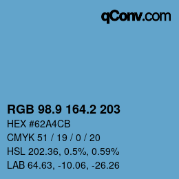 Color code: RGB 98.9 164.2 203 | qconv.com