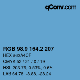 Color code: RGB 98.9 164.2 207 | qconv.com