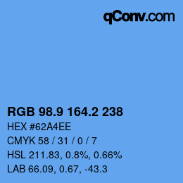 Color code: RGB 98.9 164.2 238 | qconv.com