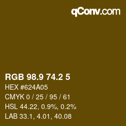 Color code: RGB 98.9 74.2 5 | qconv.com