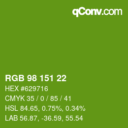Color code: RGB 98 151 22 | qconv.com