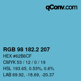 Color code: RGB 98 182.2 207 | qconv.com