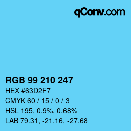 Color code: RGB 99 210 247 | qconv.com