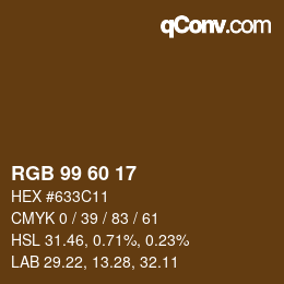 Código de color: RGB 99 60 17 | qconv.com