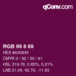Color code: RGB 99 8 69 | qconv.com