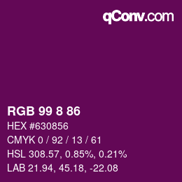 Color code: RGB 99 8 86 | qconv.com
