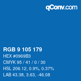 Color code: RGB 9 105 179 | qconv.com