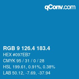 カラーコード: RGB 9 126.4 183.4 | qconv.com