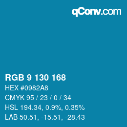 Color code: RGB 9 130 168 | qconv.com