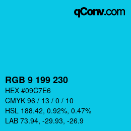 Color code: RGB 9 199 230 | qconv.com