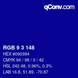 Color code: RGB 9 3 148 | qconv.com