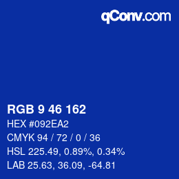 Color code: RGB 9 46 162 | qconv.com