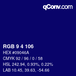Color code: RGB 9 4 106 | qconv.com