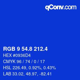 カラーコード: RGB 9 54.8 212.4 | qconv.com