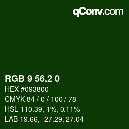 カラーコード: RGB 9 56.2 0 | qconv.com