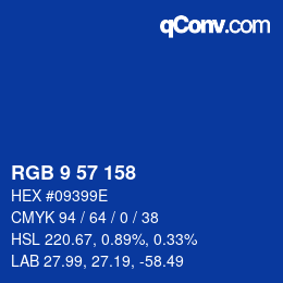 Color code: RGB 9 57 158 | qconv.com