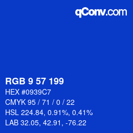 Color code: RGB 9 57 199 | qconv.com