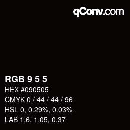 カラーコード: RGB 9 5 5 | qconv.com