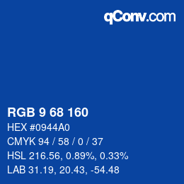 Color code: RGB 9 68 160 | qconv.com