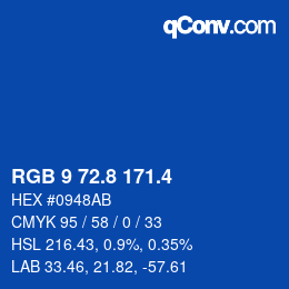 カラーコード: RGB 9 72.8 171.4 | qconv.com