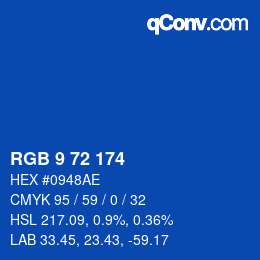 Color code: RGB 9 72 174 | qconv.com