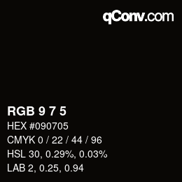 Farbcode: RGB 9 7 5 | qconv.com