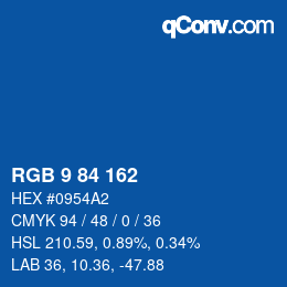 Color code: RGB 9 84 162 | qconv.com