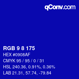 Color code: RGB 9 8 175 | qconv.com