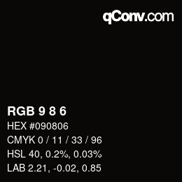 Farbcode: RGB 9 8 6 | qconv.com