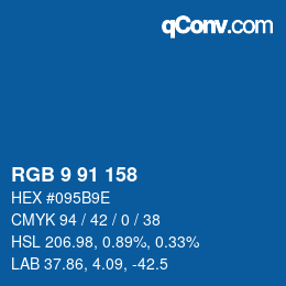 Color code: RGB 9 91 158 | qconv.com