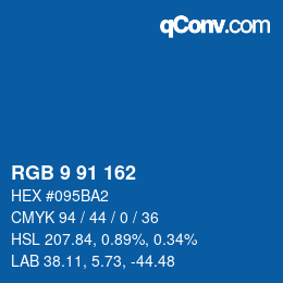 Color code: RGB 9 91 162 | qconv.com