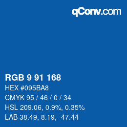 Color code: RGB 9 91 168 | qconv.com