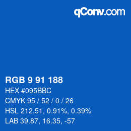 Color code: RGB 9 91 188 | qconv.com