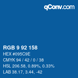 Color code: RGB 9 92 158 | qconv.com