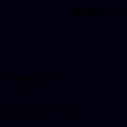 カラーコード: RGBA 0 0 15 0 | qconv.com