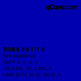Color code: RGBA 0 0 177 0 | qconv.com