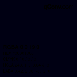 Color code: RGBA 0 0 19 0 | qconv.com